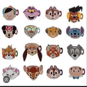 Disney pins authentic character mug set